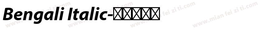 Bengali Italic字体转换
